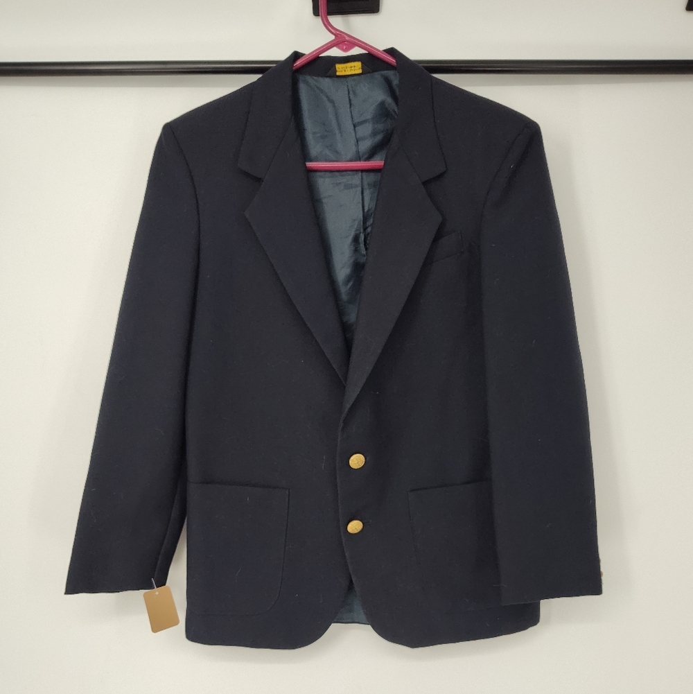 TFW Boys' Navy Blazer with Gold Buttons Size 16